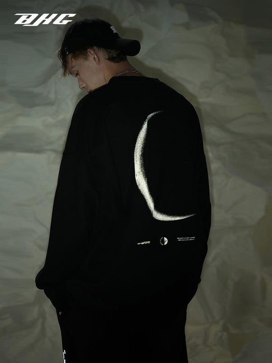 BJHG 3M Reflective Crescent Moon Hoodie