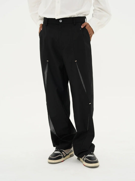 Edgy Spliced Trousers