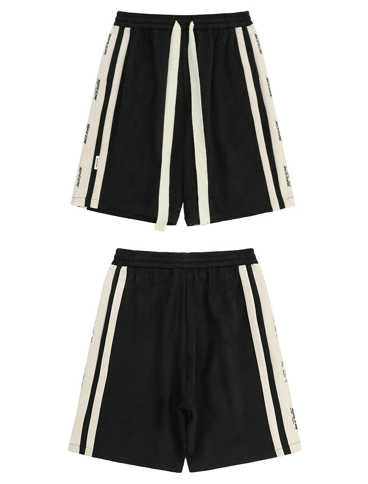 BJHG Velour Wide-Leg Lounge Shorts