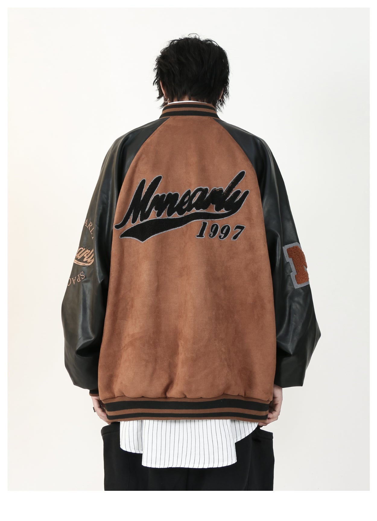 MRNEARLY Vintage 1997 Suede Varsity Jacket
