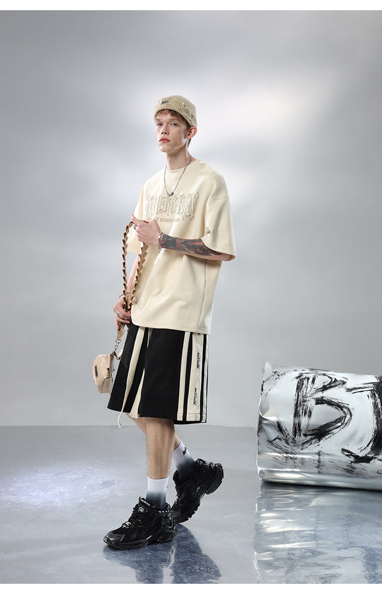 BJHG Velour Wide-Leg Lounge Shorts