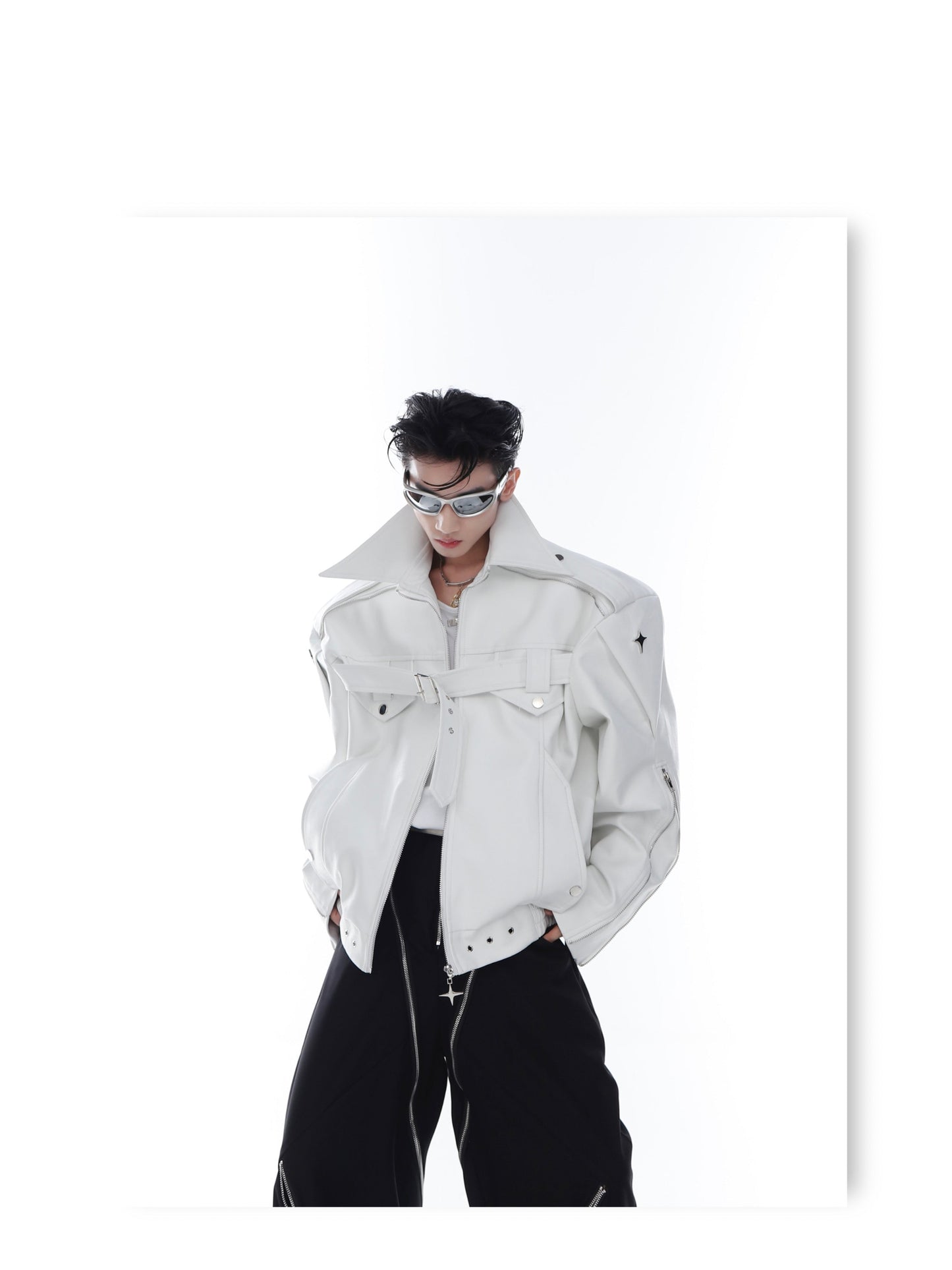 CulturE Pin-Buckle Motorcycle Jacket