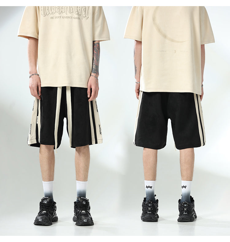 BJHG Velour Wide-Leg Lounge Shorts