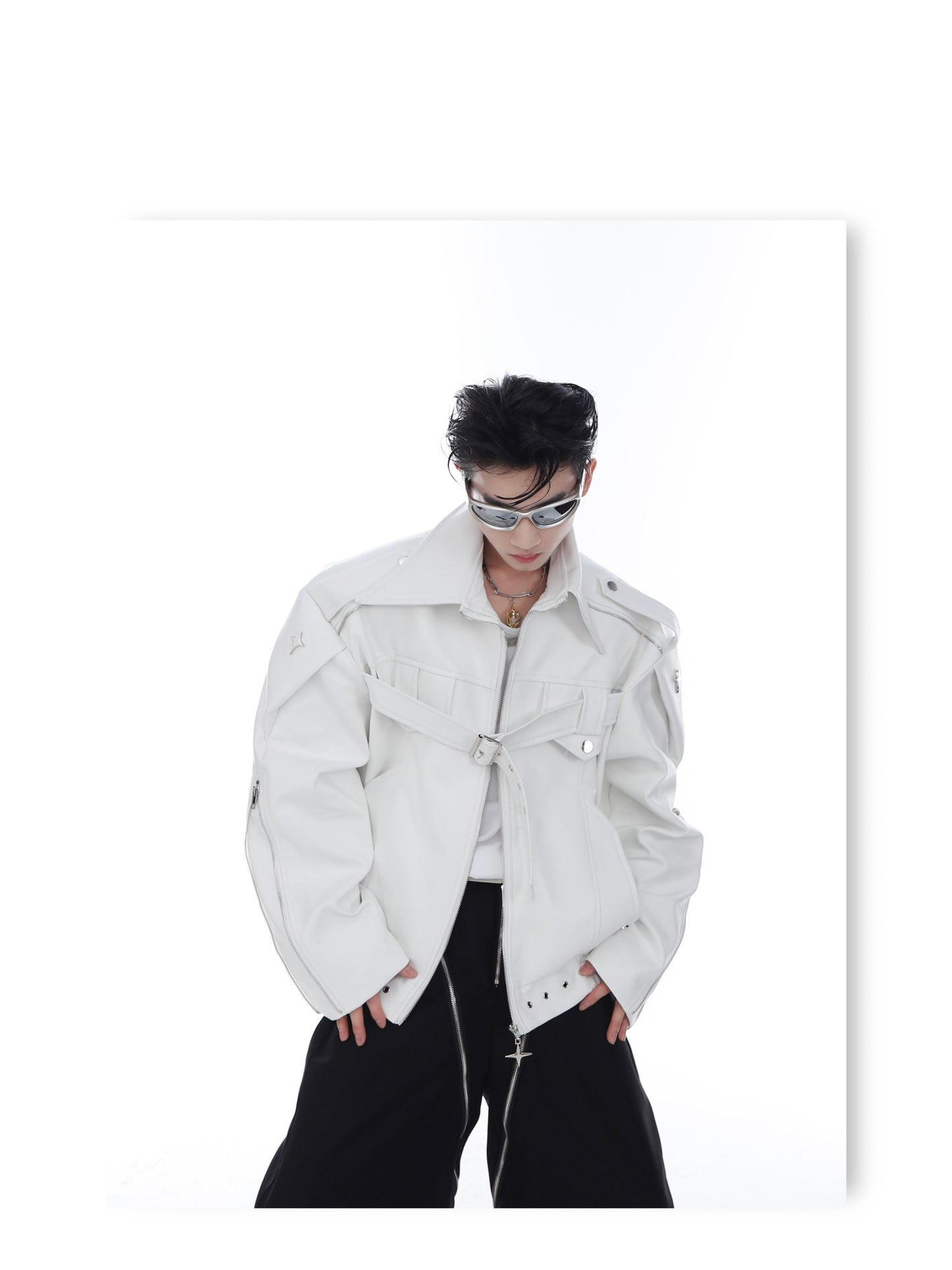 CulturE Pin-Buckle Motorcycle Jacket