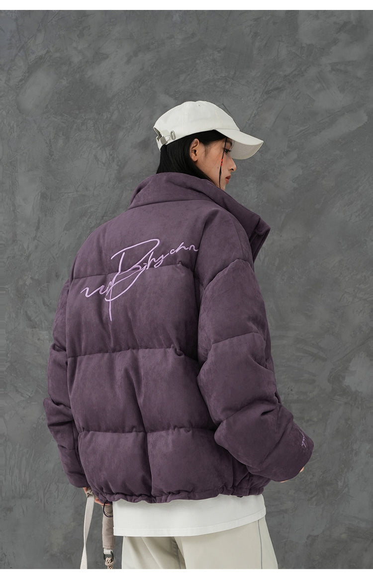 BJHG Plush Suede Puffer Coat