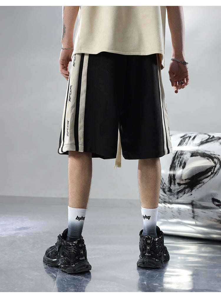 BJHG Velour Wide-Leg Lounge Shorts