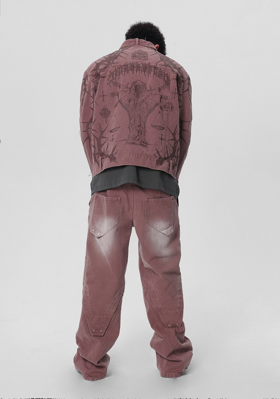 JHYQ Heavyweight Jacket with Embossed Thorn Design