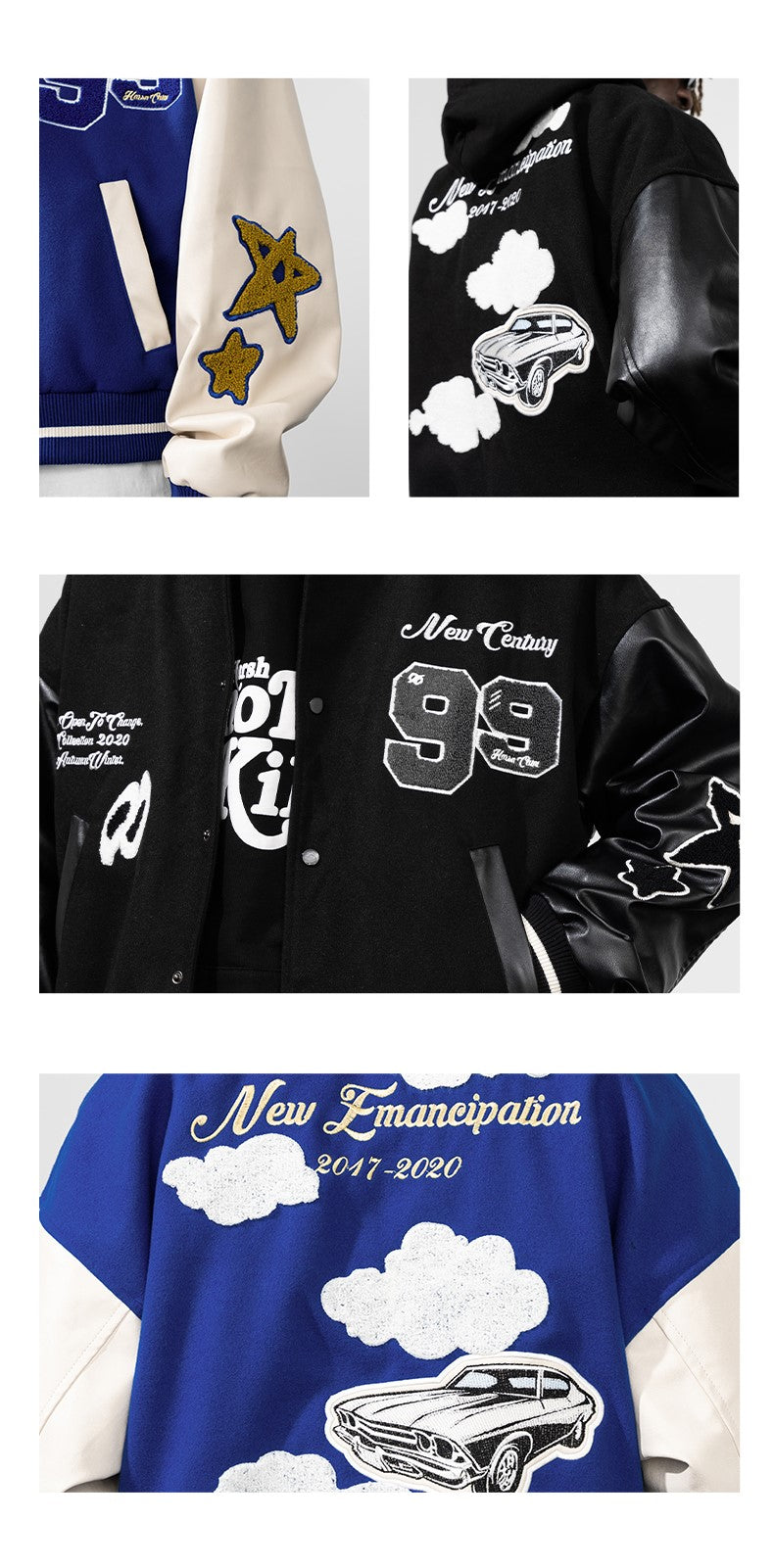 HARSH and CRUEL 'Clouded' Varsity Jacket