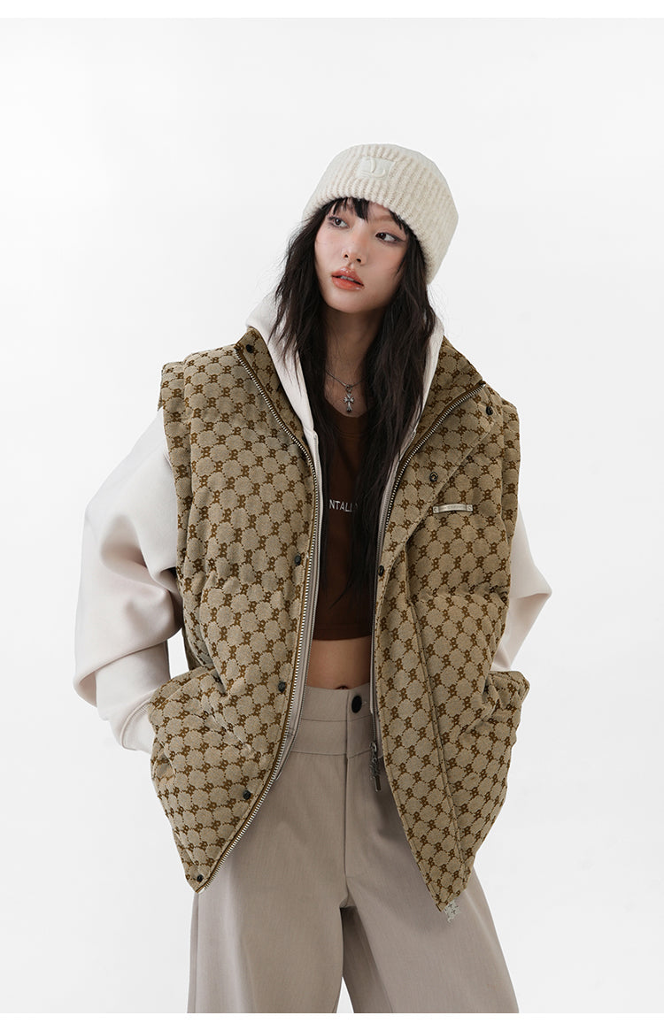BJHG Monogram Patterned Puffer Vest