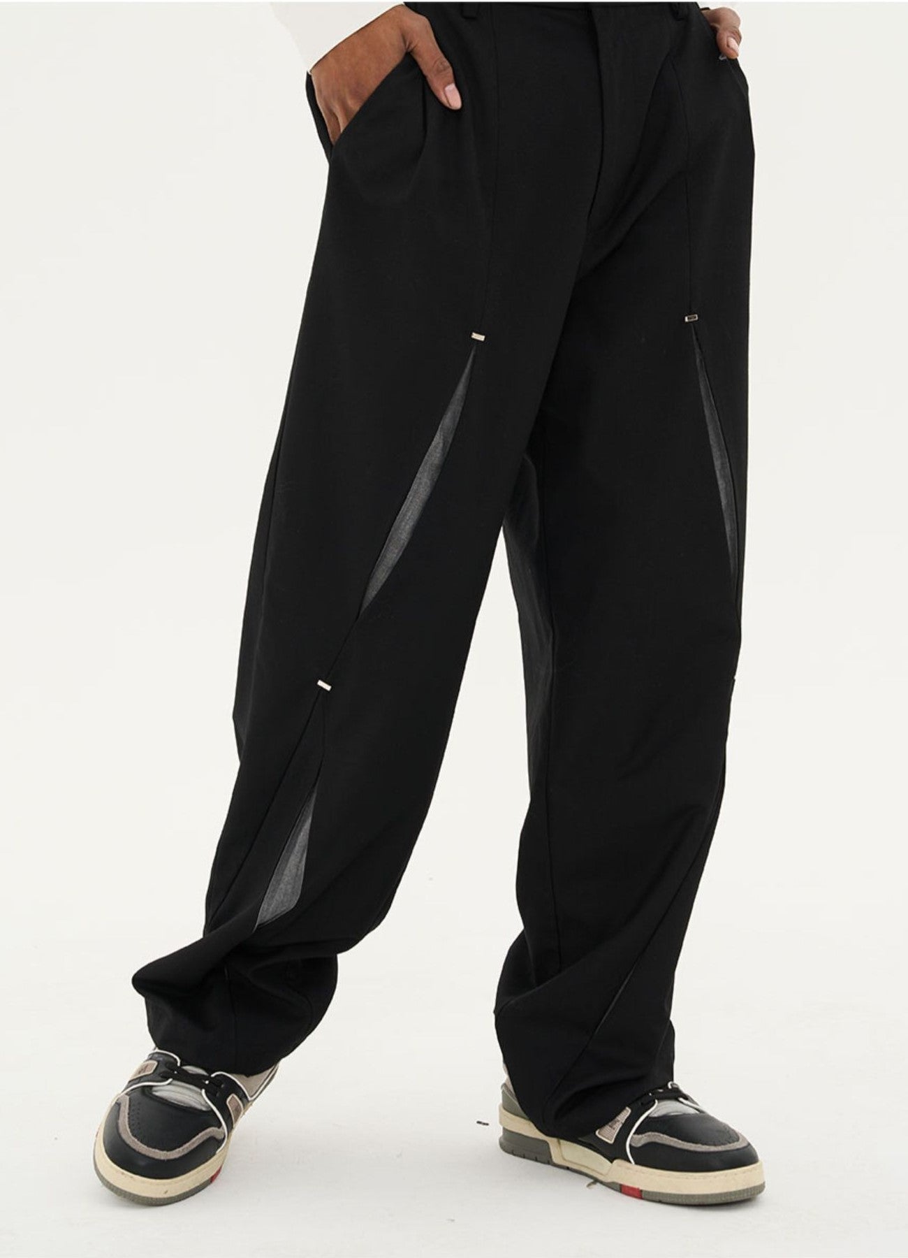 Edgy Spliced Trousers