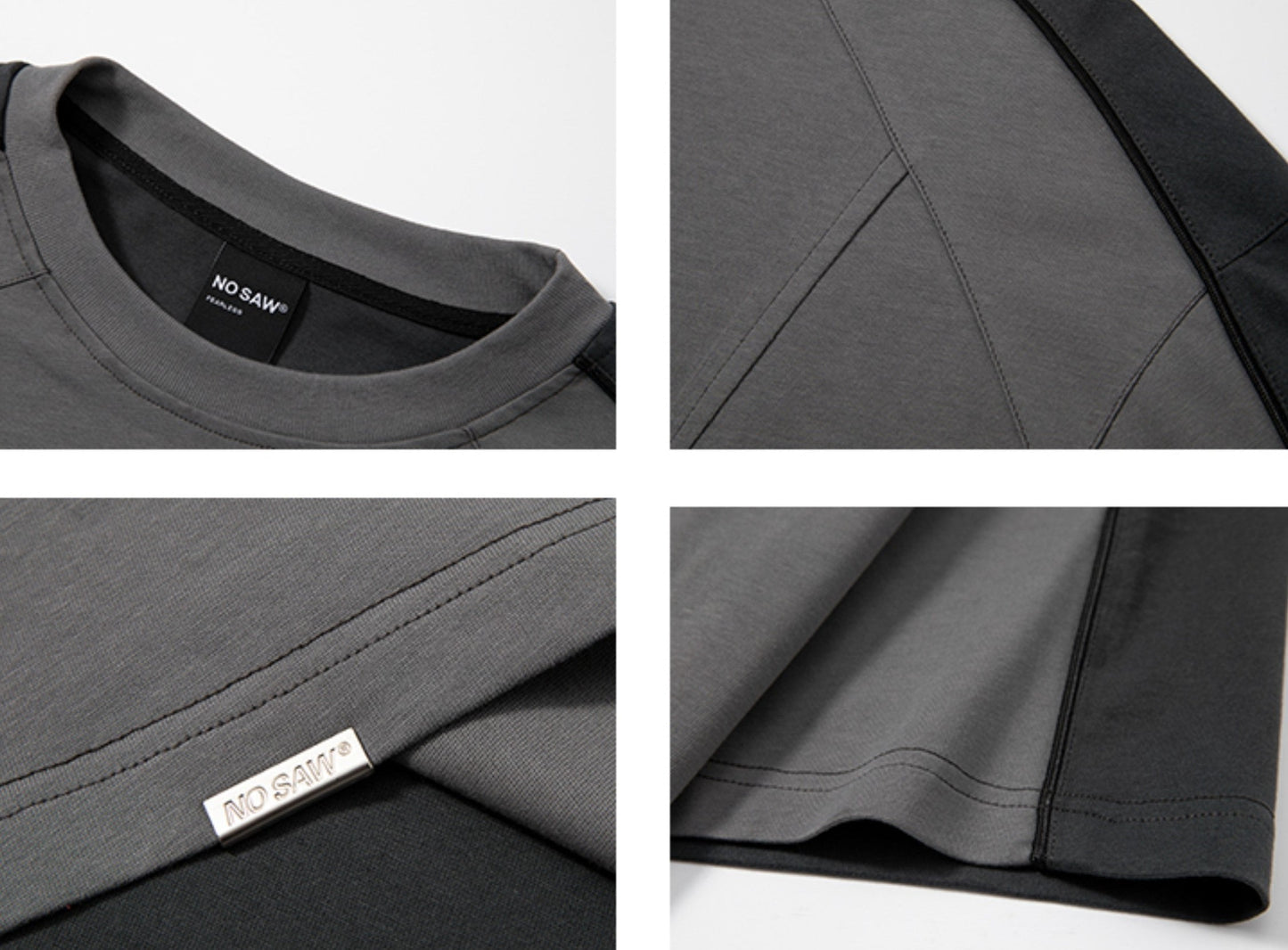 NOSAW Color Block Spliced T-Shirt