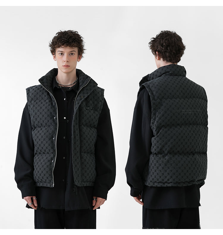 BJHG Monogram Patterned Puffer Vest