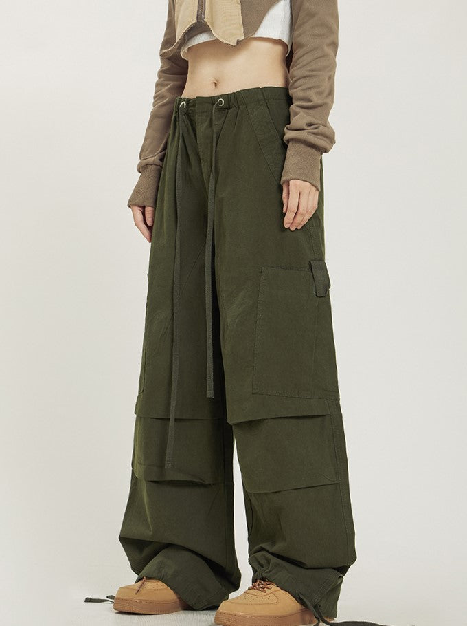 CTB Relaxed Fit Pleated Cargo Pants