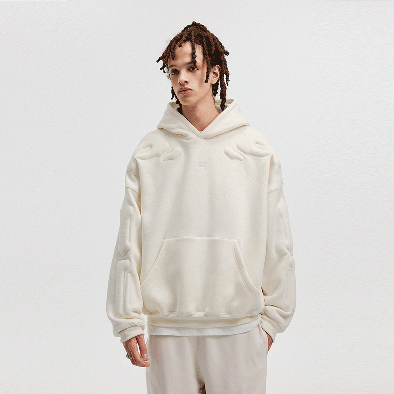 Embroidered Skeleton Hoodie Without Bones