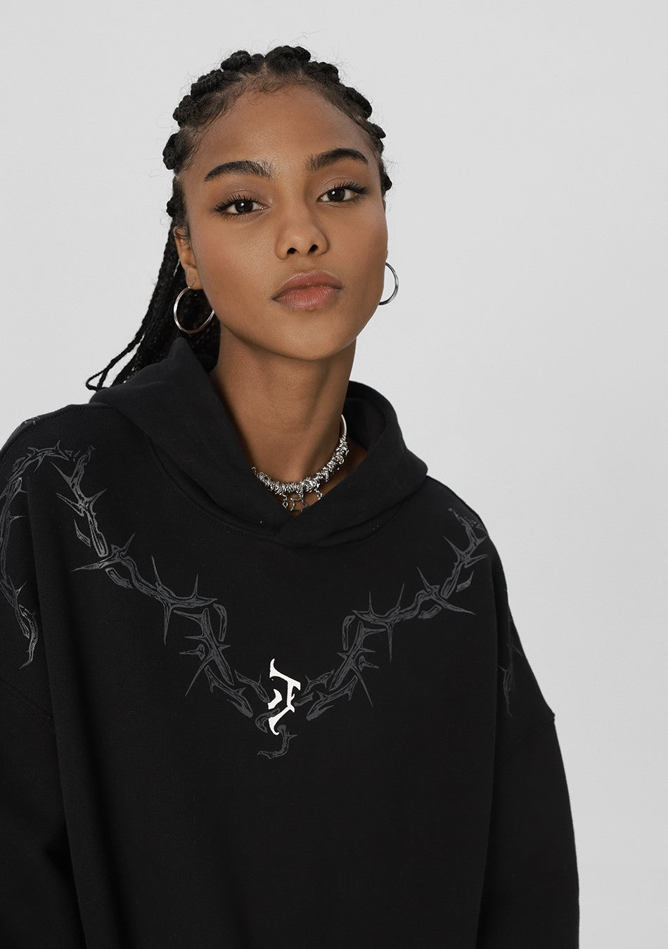 JHYQ Spiked Hoodie