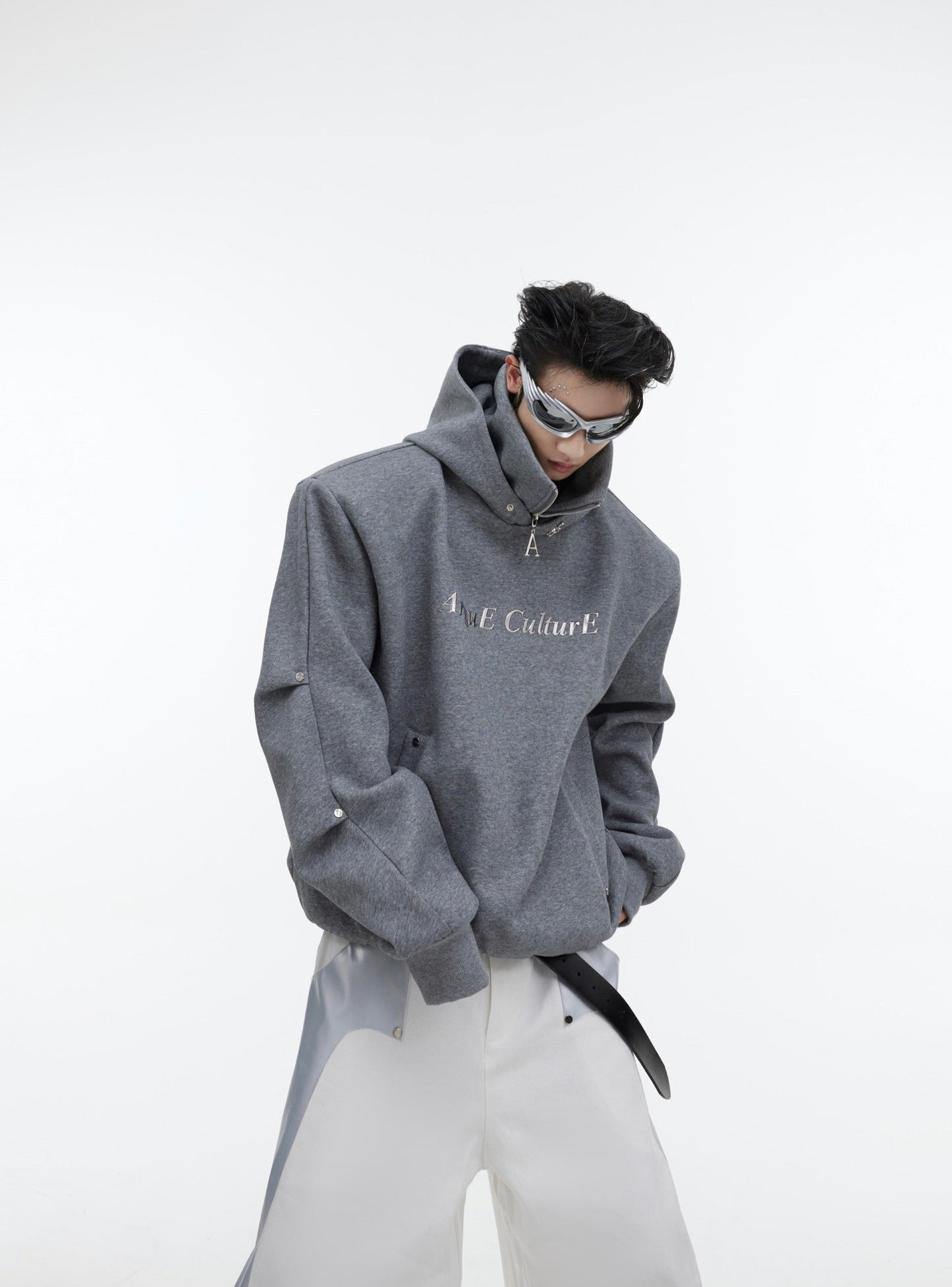 CulturE Logo Hoodie with Silver Stud Accents