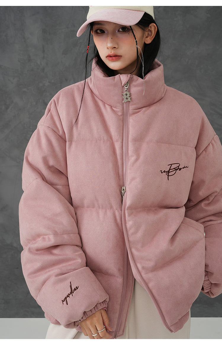BJHG Plush Suede Puffer Coat