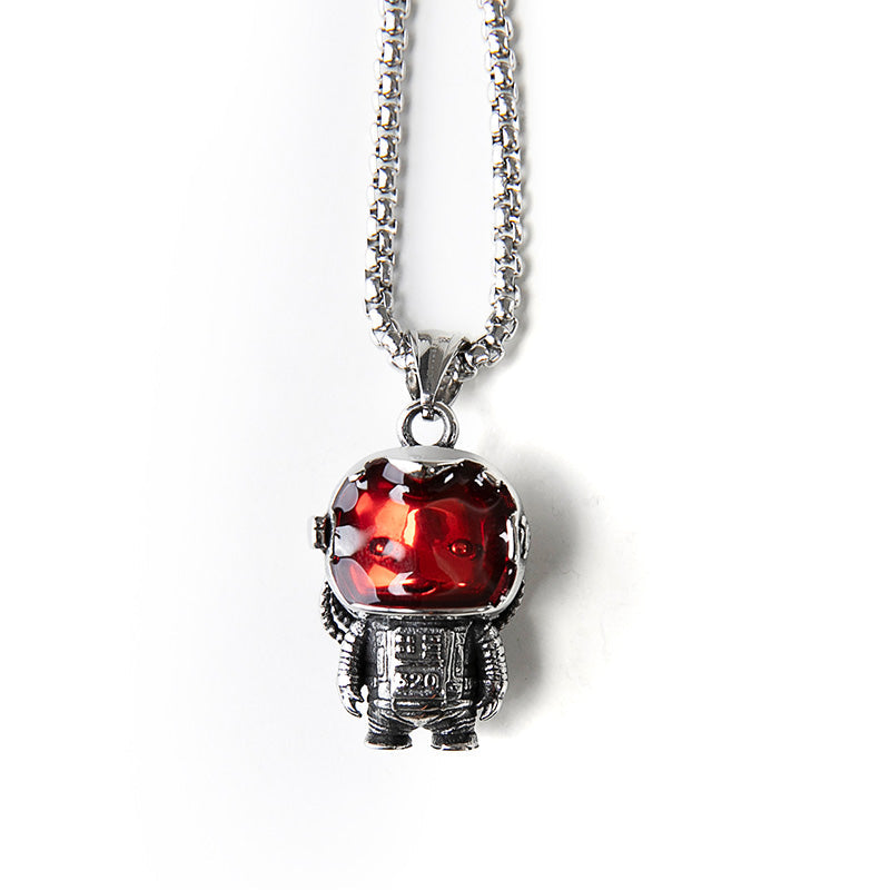 Astrobear Titanium Steel Pendant Necklace for Men and Women