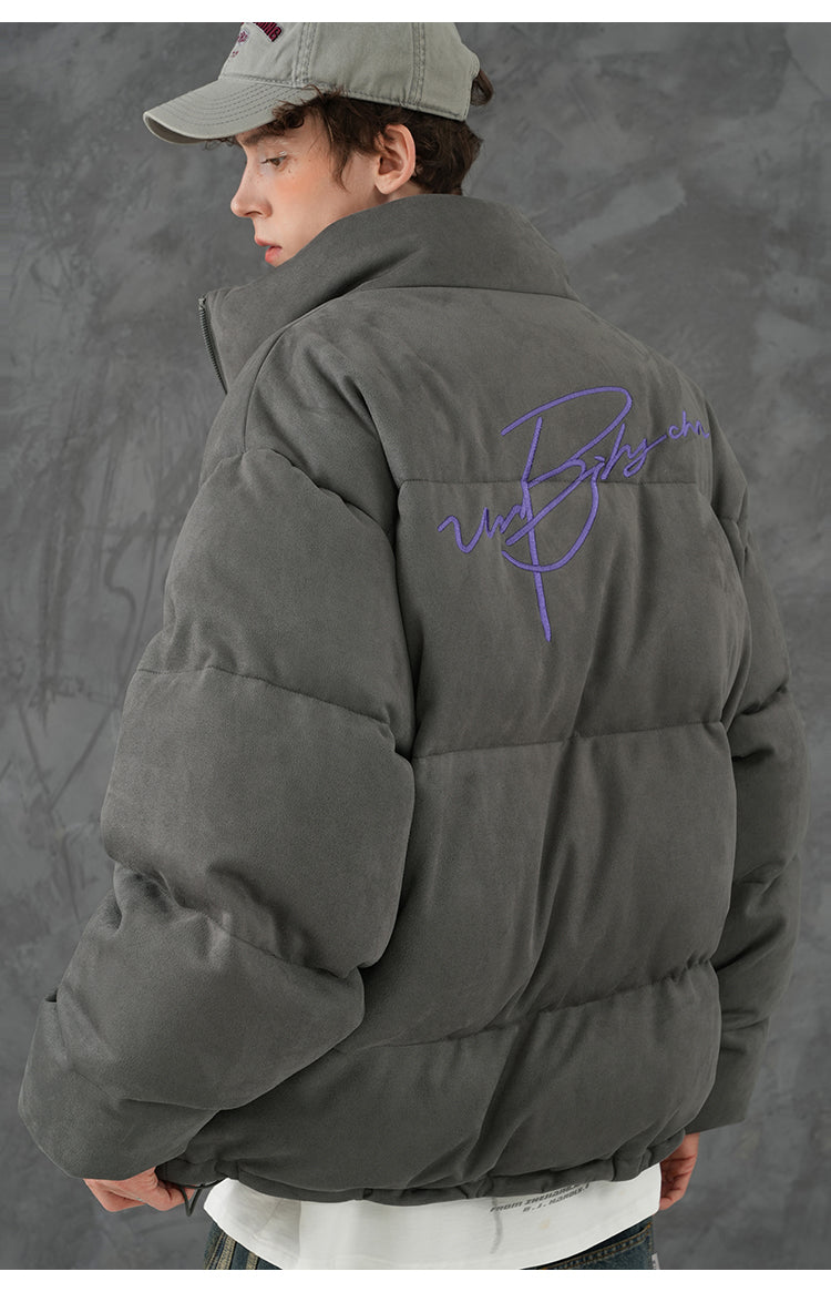 BJHG Plush Suede Puffer Coat