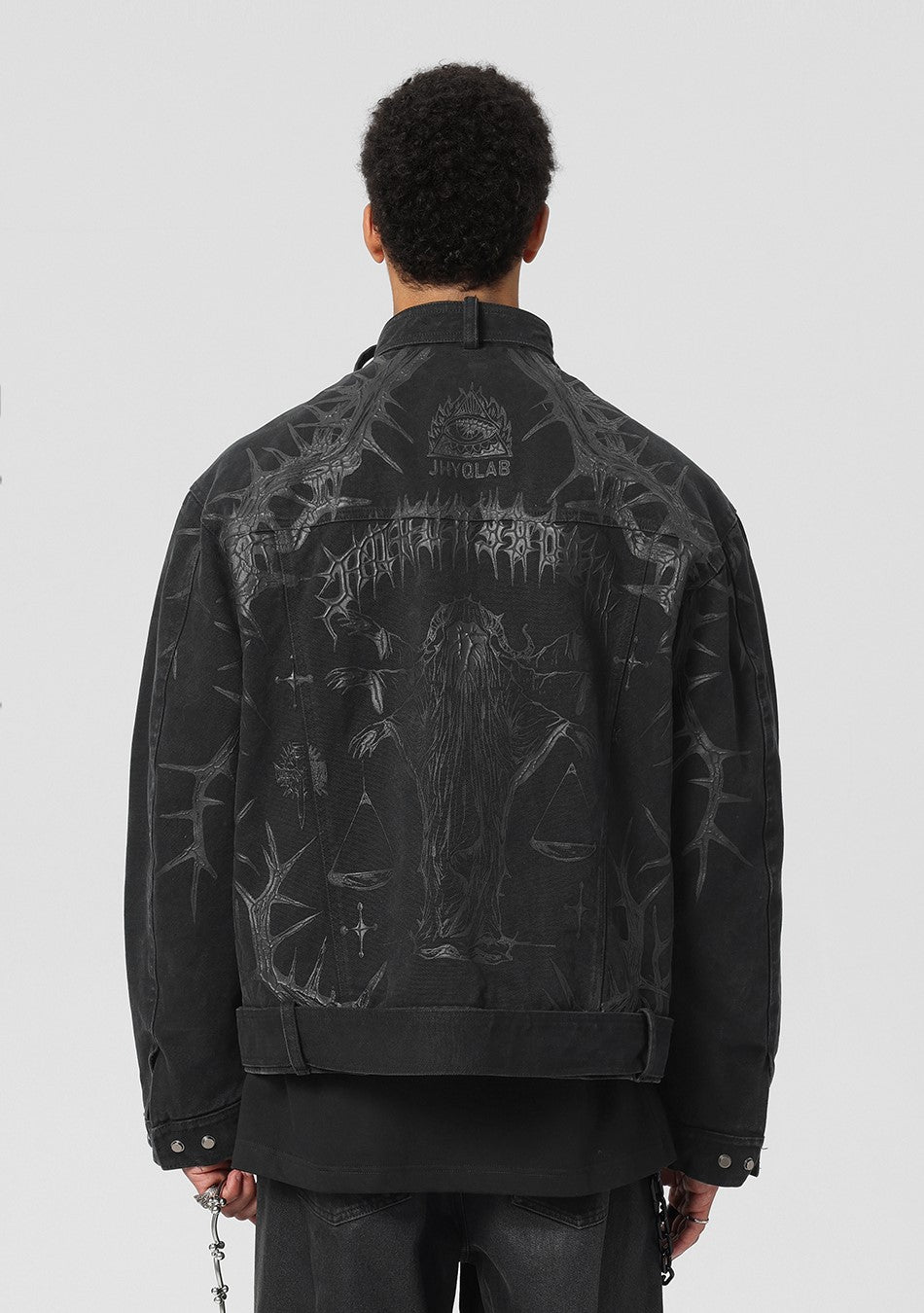 JHYQ Heavyweight Jacket with Embossed Thorn Design