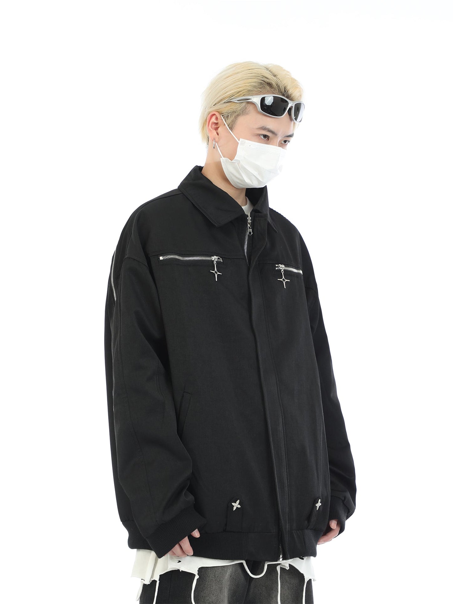 MaxDstr Star Zip-Up Work Jacket