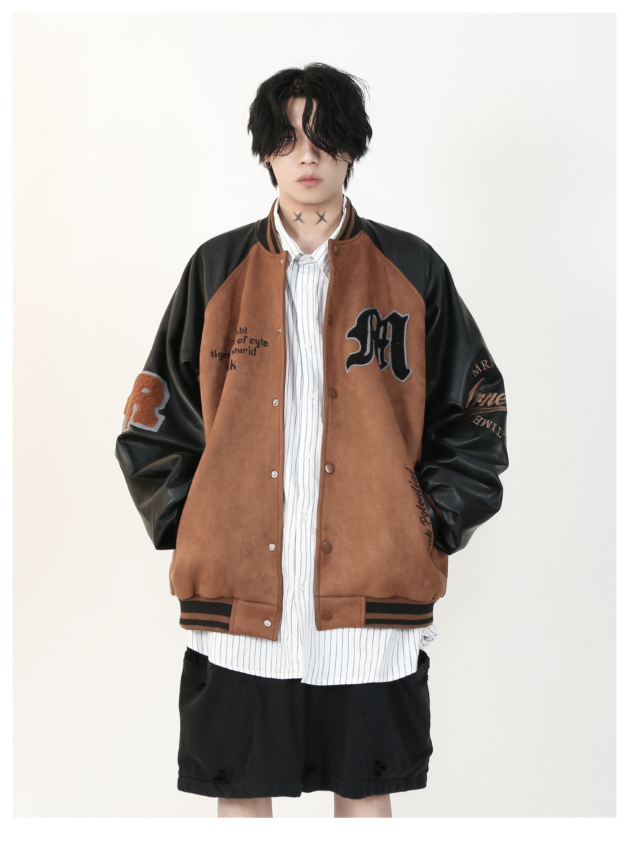 MRNEARLY Vintage 1997 Suede Varsity Jacket