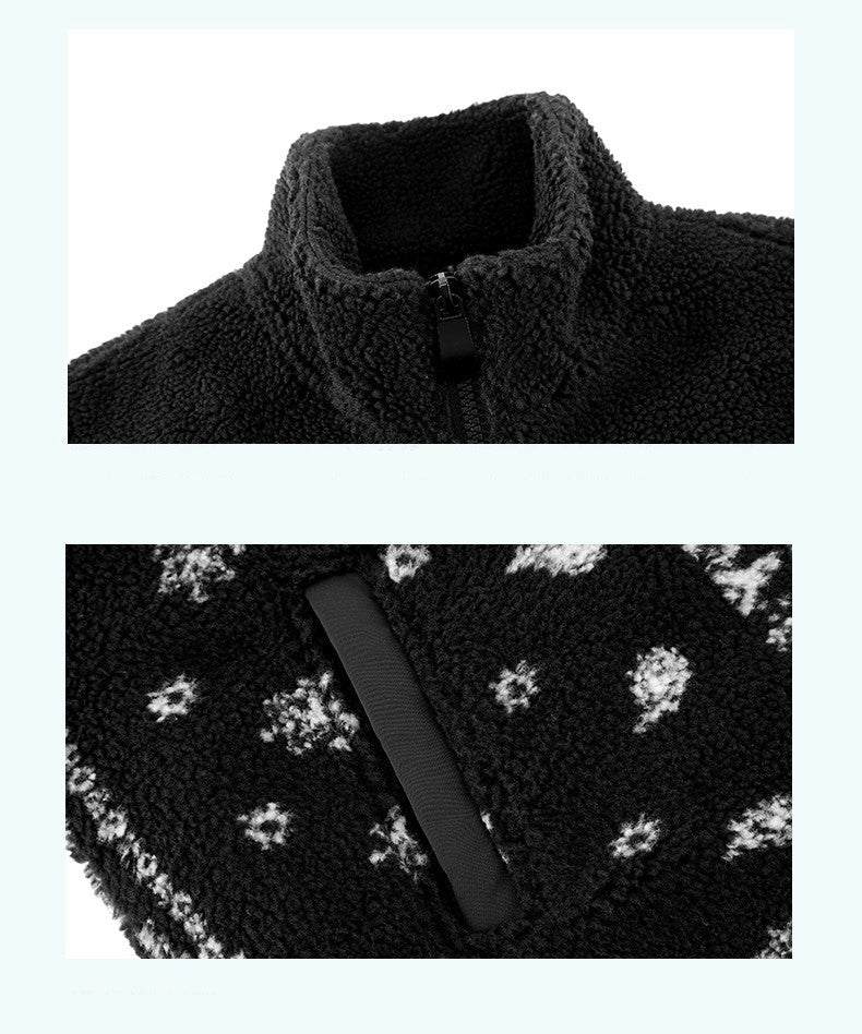 CONKLAB Fleece Jacket with Bandana Print