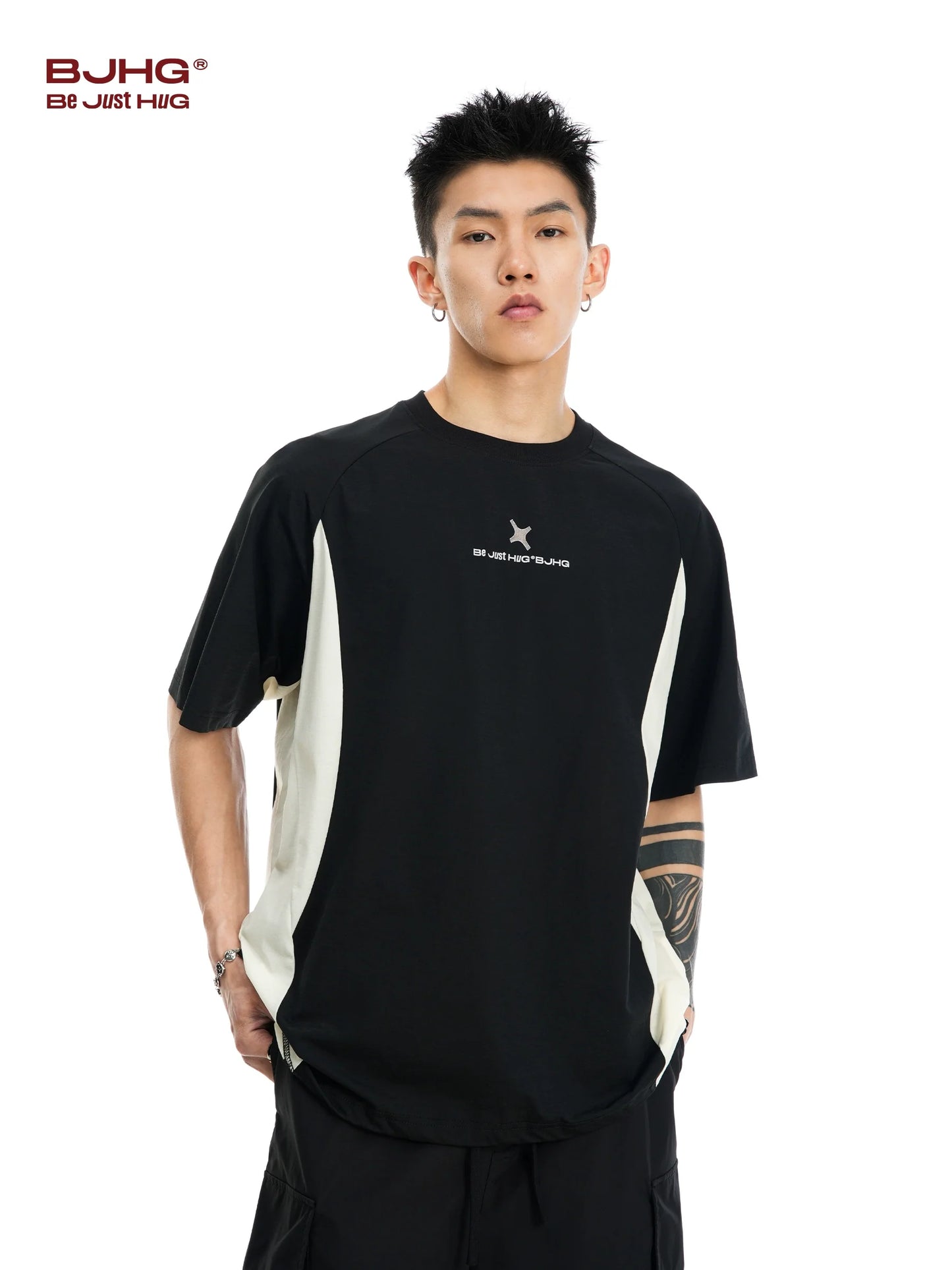 BJHG Curved Contrast T-Shirt