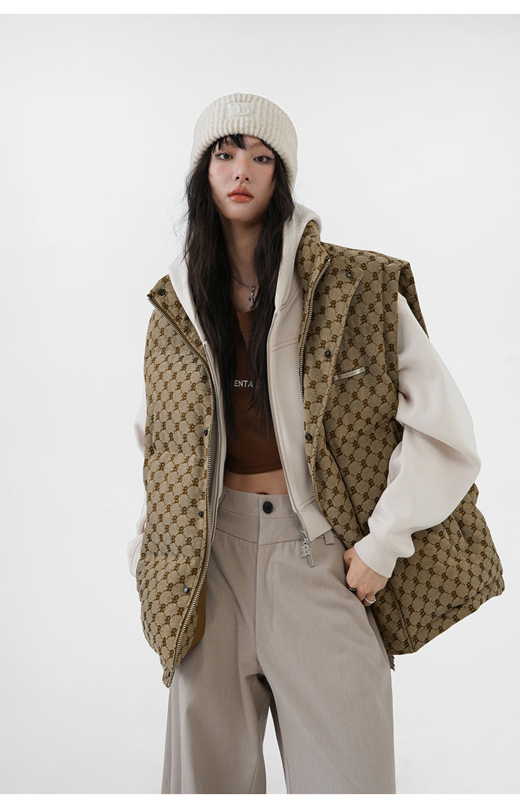 BJHG Monogram Patterned Puffer Vest