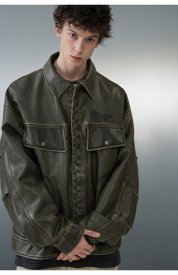 BJHG Classic Retro Motorcycle Jacket