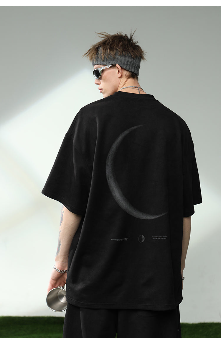 BJHG 3M Reflective Crescent Moon T-Shirt