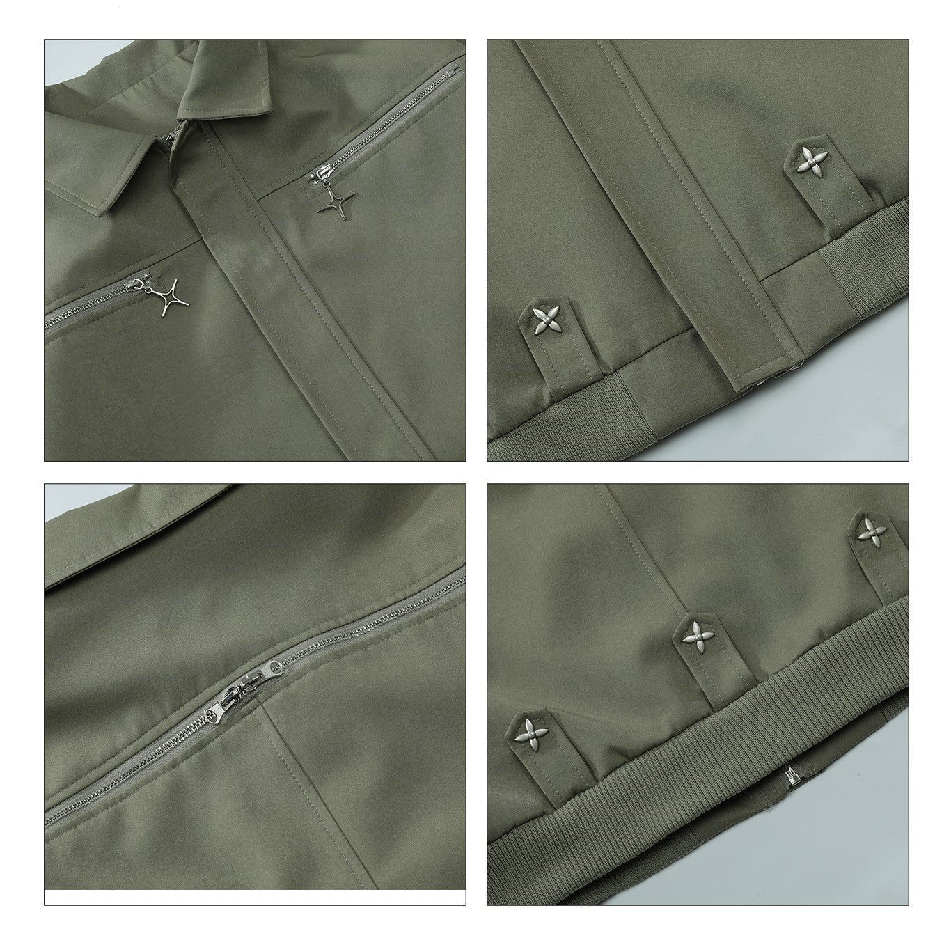 MaxDstr Star Zip-Up Work Jacket