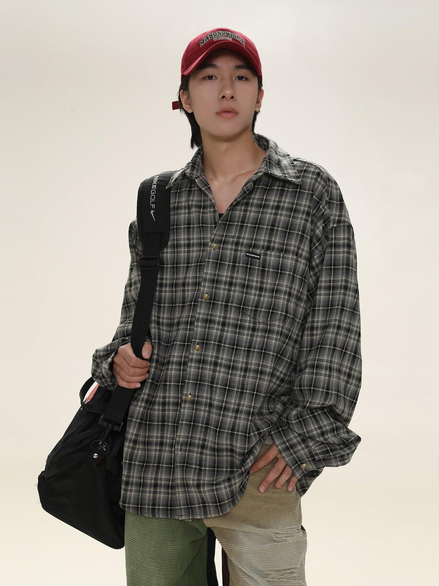MASONPRINCE Boxy Plaid Work Shirt