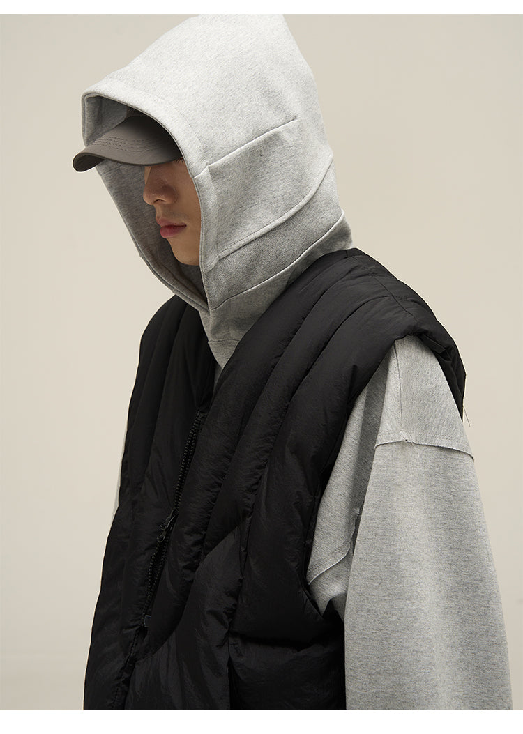 Quilted Panel Puffer Vest