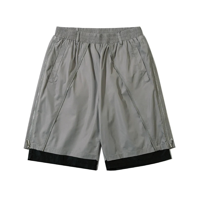 MRNEARLY Multi-Layered Zip Shorts
