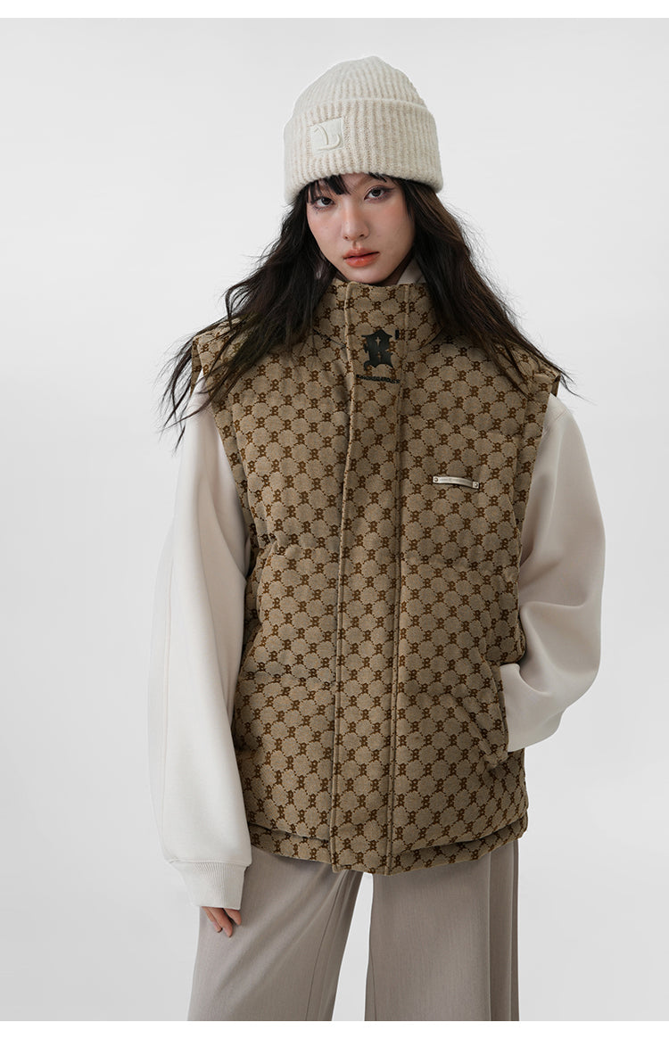 BJHG Monogram Patterned Puffer Vest