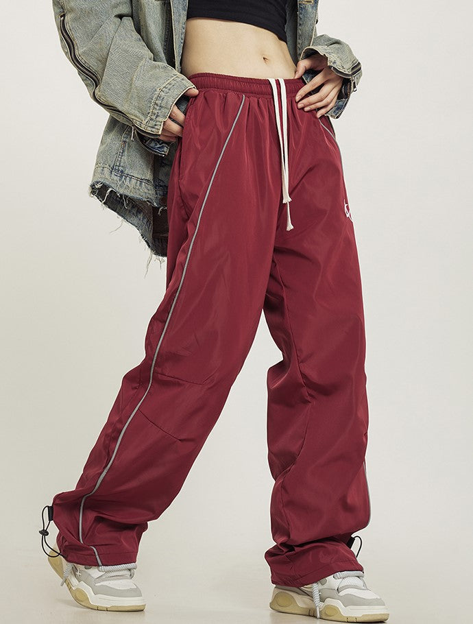 CTB Relaxed Fit Wide-Leg Track Pants