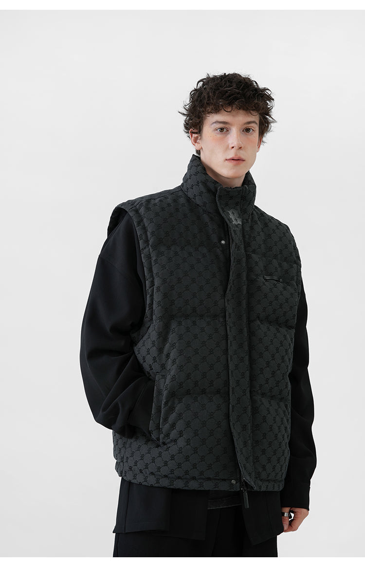 BJHG Monogram Patterned Puffer Vest