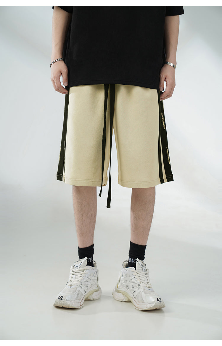 BJHG Velour Wide-Leg Lounge Shorts