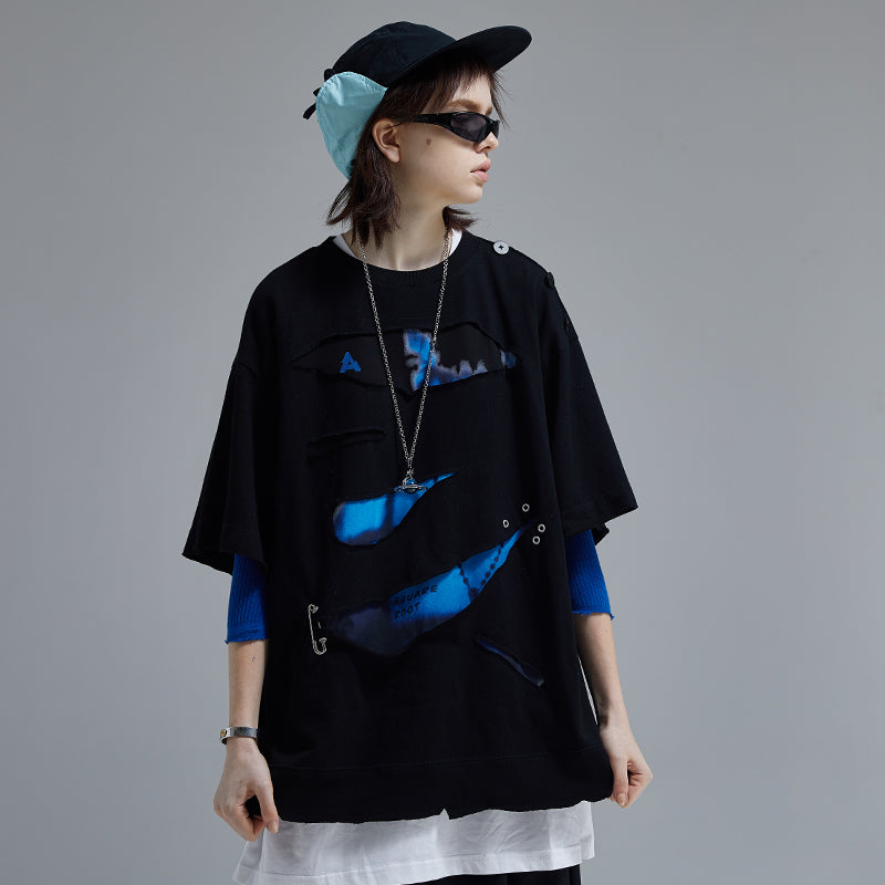 Sliced Layered Tee by A SQUARE ROOT