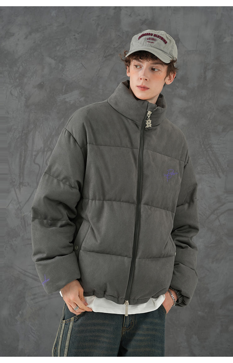 BJHG Plush Suede Puffer Coat