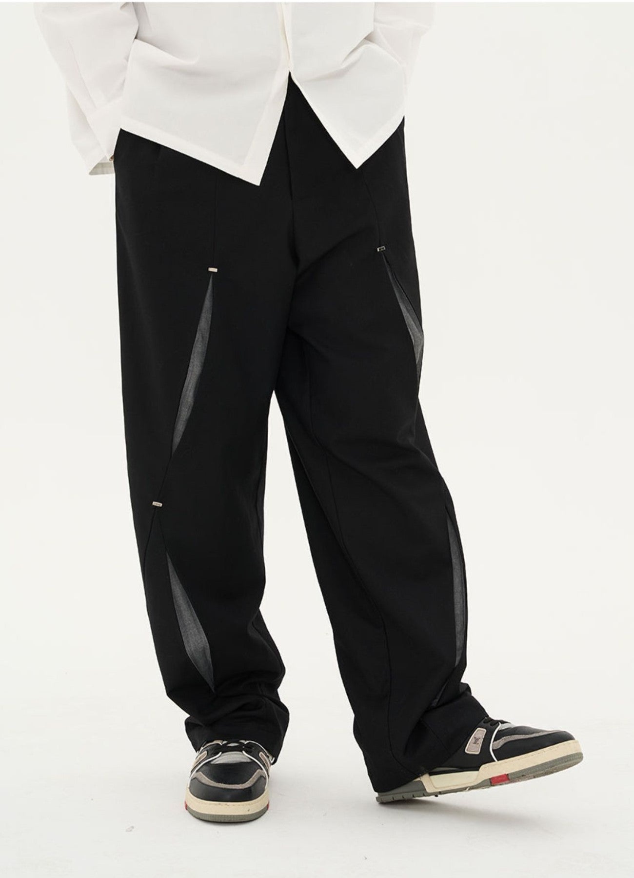 Edgy Spliced Trousers