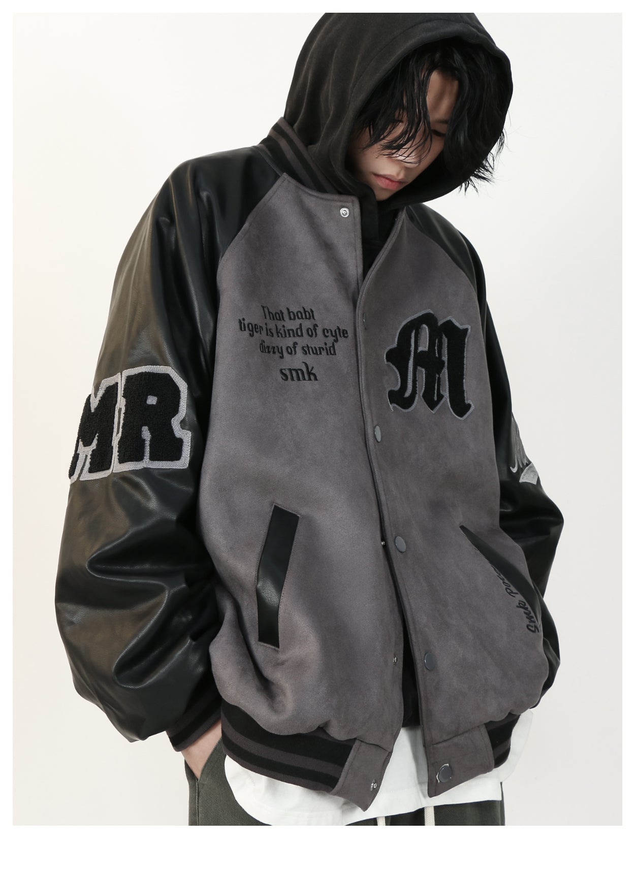 MRNEARLY Vintage 1997 Suede Varsity Jacket