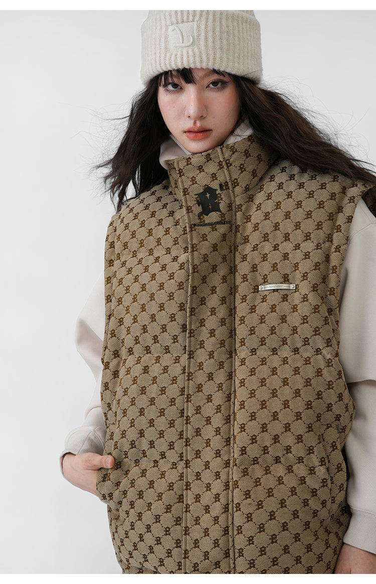 BJHG Monogram Patterned Puffer Vest