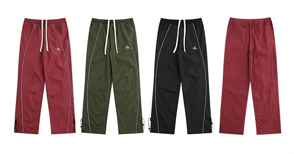 CTB Relaxed Fit Wide-Leg Track Pants