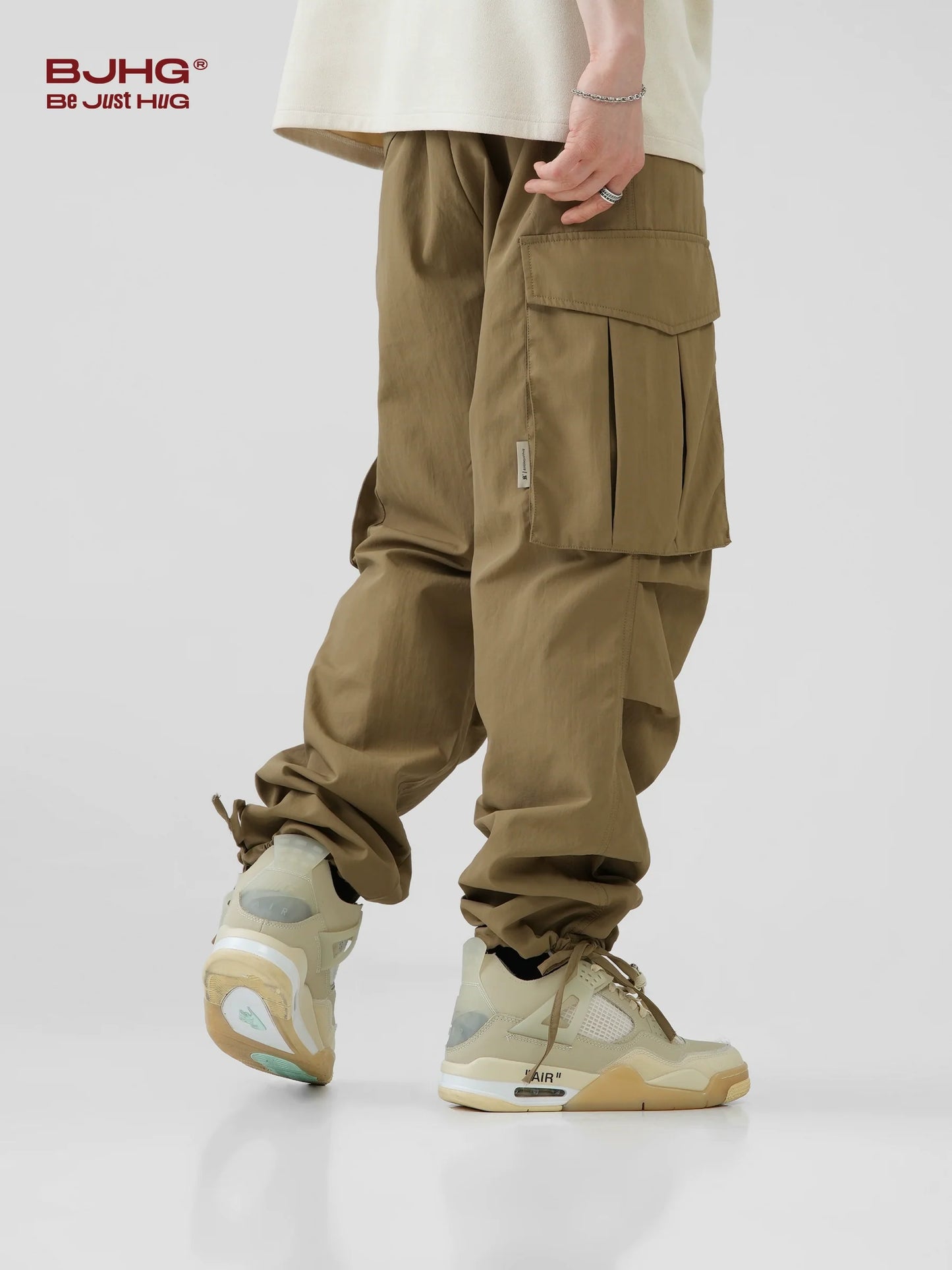 BJHG Pleated Utility Cargo Trousers