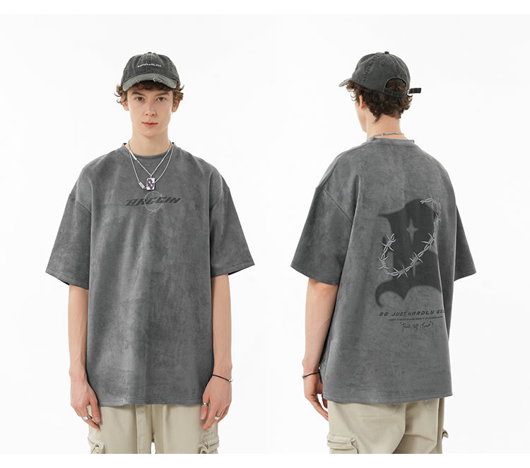 BJHG 'Thorns' Suede T-Shirt