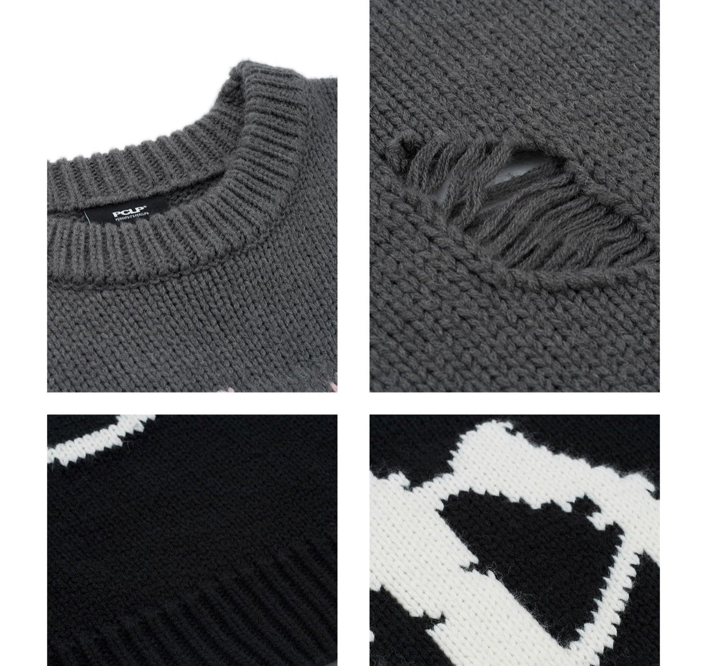 PCLP Mosaic Pattern Knit Sweater