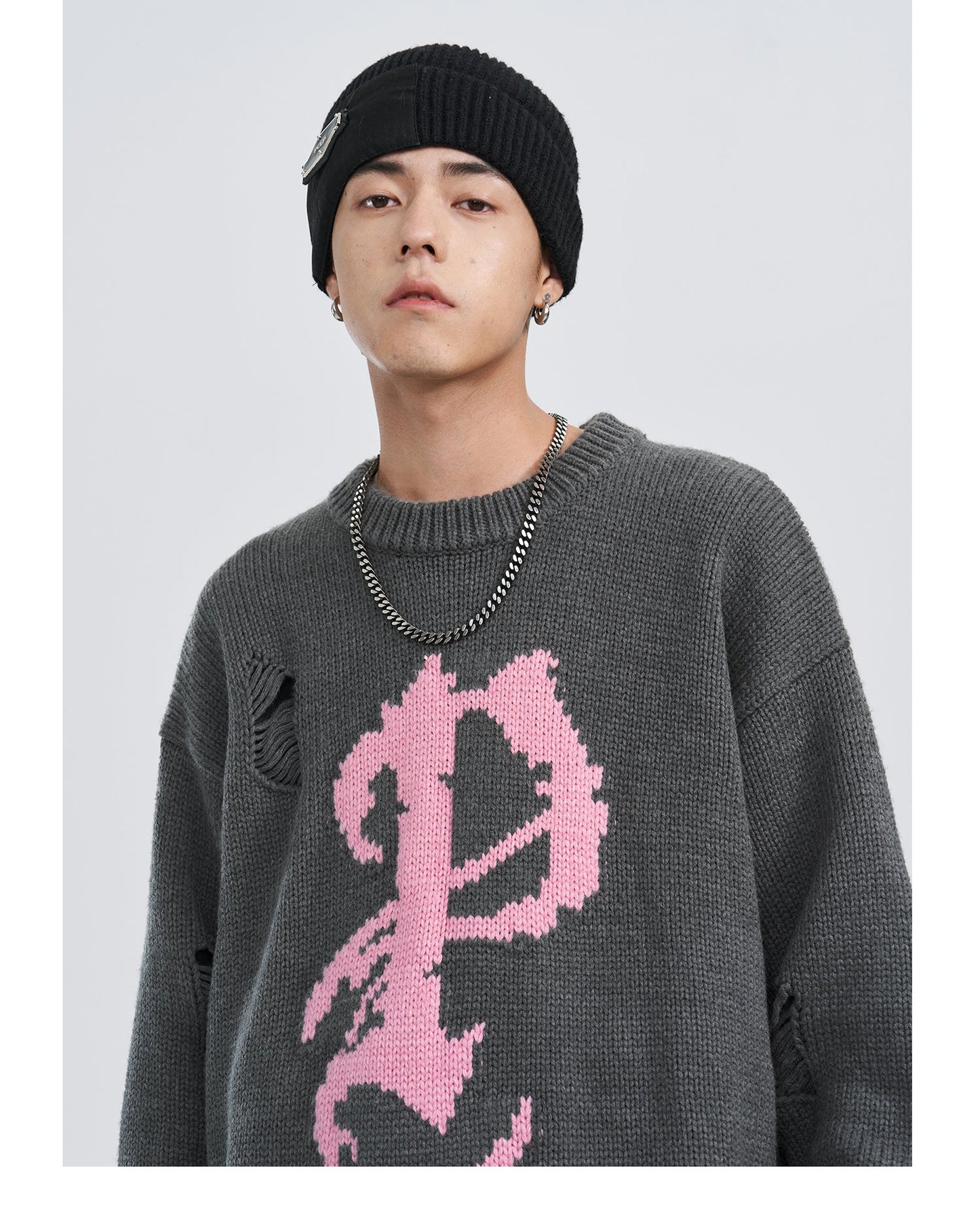 PCLP Mosaic Pattern Knit Sweater