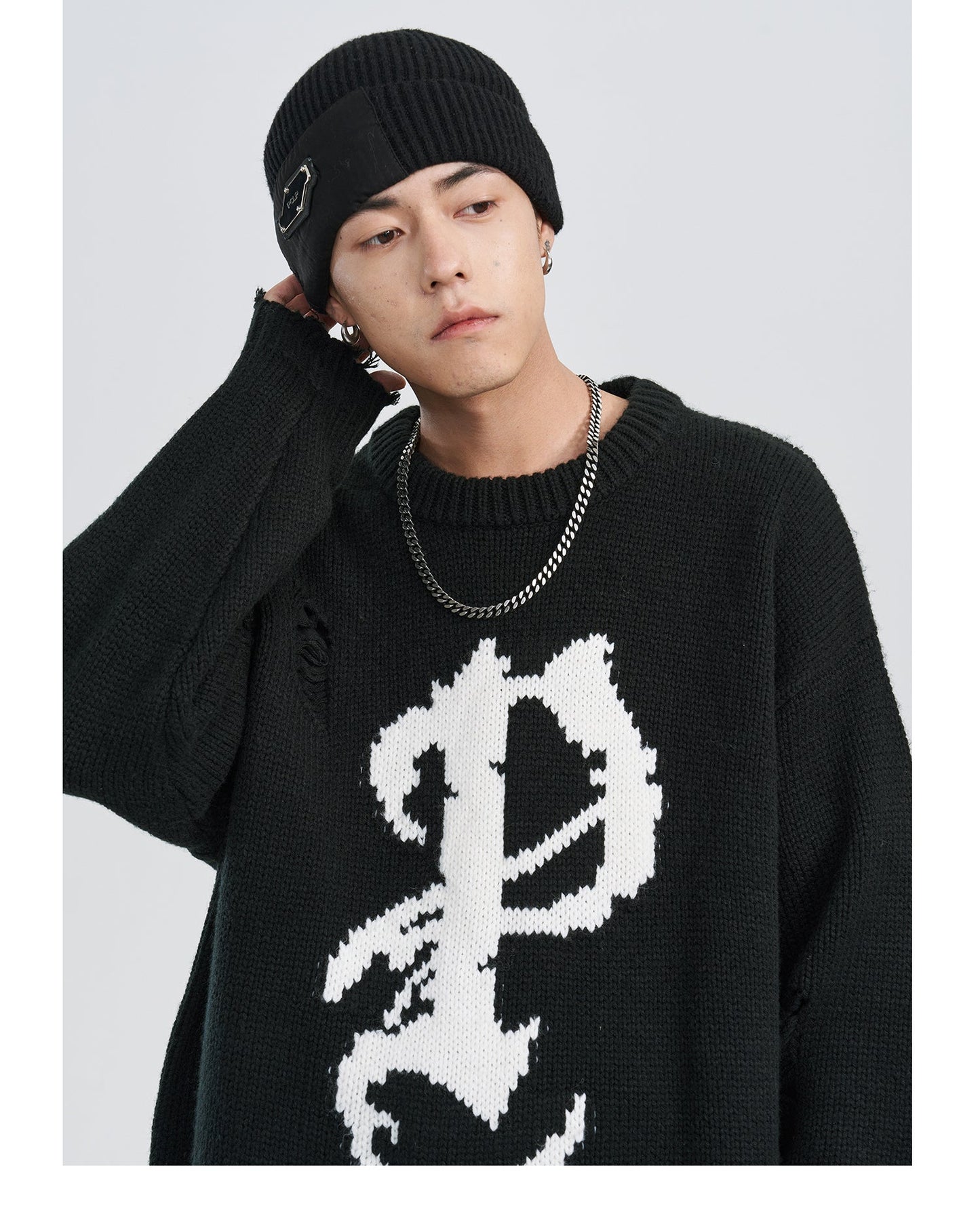 PCLP Mosaic Pattern Knit Sweater